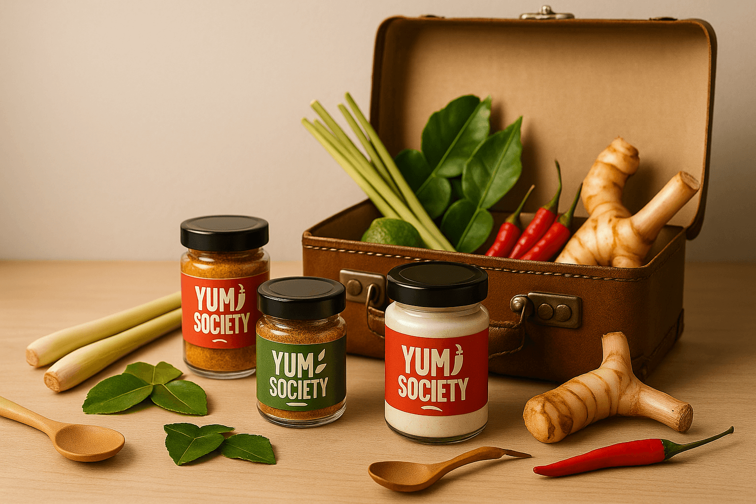 Karte von Thailand, die kulinarische Regionen hervorhebt